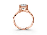Rose gold Princess Solitaire Diamond Ring with Six-Prong Cathedral Setting_35
