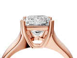Rose gold Princess Solitaire Diamond Ring with Six-Prong Cathedral Setting_36