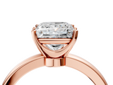 Rose gold Princess Solitaire Diamond Ring with Six-Prong Setting on a Classic Band_7