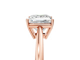 Rose gold Princess Solitaire Diamond Ring with Split Shank and Four-Prong Setting_17