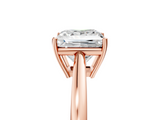Rose gold Princess Solitaire Diamond Ring with Split Shank and Four-Prong Setting_25