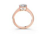 Rose gold Princess Solitaire Diamond Ring with Tapered Band and Four-Prong Setting_52