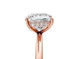 Rose gold Princess Solitaire Diamond Ring with a Classic Band and Four-Prong Setting 5