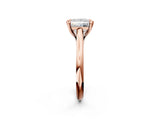 Rose gold Princess Solitaire Engagement Ring with Six-Prong Setting and Classic Band 2