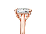 Rose gold Princess Solitaire Engagement Ring with Six-Prong Setting and Classic Band 5