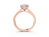 Rose gold Princess Solitaire Pavé Band with Four-Prong Setting_49