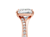 Rose gold Princess Solitaire Pavé Band with Four-Prong Setting_51