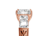 Rose gold Princess Solitaire Princess Side Stone Engraved Band Prong Setting Ring_8