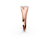 Rose gold Princess Solitaire Tension Set Diamond Ring_22