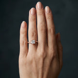 Rose gold Princess Solitaire Twist Band with Channel-Set Diamonds and Four-Prong Setting_2