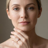 Rose gold Princess Solitaire Twist Band with Channel-Set Diamonds and Four-Prong Setting_3