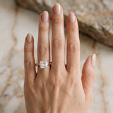 Rose gold Princess Solitaire Twisted Band with Prong Setting_16