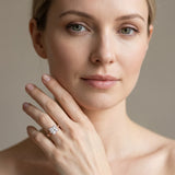 Rose gold Princess Solitaire Twisted Band with Prong Setting_17