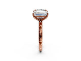 Rose gold Princess and Emerald Cut Toi Moi Ring with Prong Setting_51