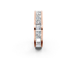 Rose gold Princess cut diamond Eternity Band with Channel Set_40