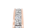 Rose gold Princess cut diamond Eternity Band with Channel Set_43