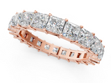 Rose gold Princess cut diamond Eternity Band with Shared Prong Setting_22