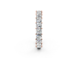 Rose gold Princess cut diamond Eternity Band with Shared Prong Setting_23