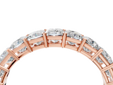 Rose gold Princess cut diamond Eternity Band with Shared Prong Setting_25