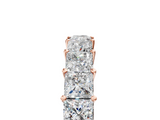 Rose gold Princess cut diamond Eternity Band with Shared Prong Setting_26