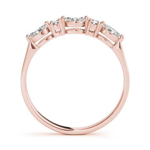 Rose gold Prong Set Round Diamond Half-Eternity Band 1