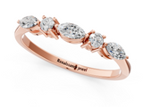 Rose gold Prong Set Round Diamond Half-Eternity Band_22