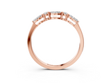 Rose gold Prong Set Round Diamond Half-Eternity Band_24