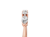 Rose gold Prong Set Round Diamond Half-Eternity Band_26