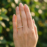 Rose gold Prong Set Round Diamond Half-Eternity Band_38
