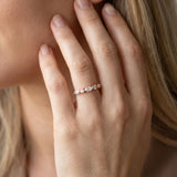 Rose gold Prong Set Round Diamond Half-Eternity Band_40