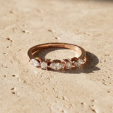 Rose gold Prong Set Round Diamond Half-Eternity Band_41