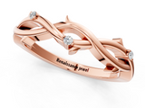 Rose gold Prong Set Round Diamond Twist Band_5