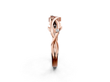 Rose gold Prong Set Round Diamond Twist Band_6