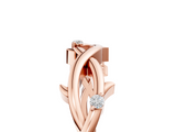 Rose gold Prong Set Round Diamond Twist Band_9