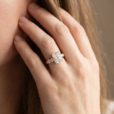 Rose gold Radiant Brilliant Diamond Five-Stone Engagement Ring with Prong Setting on a Classic Band_14