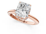 Rose gold Radiant Brilliant Solitaire Engagement Ring with Six-Prong Setting and Classic Band_21