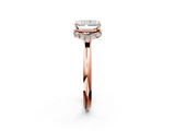 Rose gold Radiant Brilliant Solitaire Engagement Ring with Six-Prong Setting and Classic Band_22