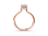 Rose gold Radiant Brilliant Solitaire Engagement Ring with Six-Prong Setting and Classic Band_23