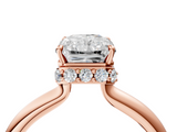 Rose gold Radiant Brilliant Solitaire Engagement Ring with Six-Prong Setting and Classic Band_24
