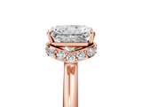 Rose gold Radiant Brilliant Solitaire Engagement Ring with Six-Prong Setting and Classic Band_25