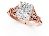 Rose gold Radiant Brilliant Solitaire with Pave Band and Four-Prong Setting_21