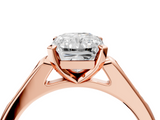 Rose gold Radiant Cut Channel Set Solitaire Engagement Ring with Four-Prong Setting_229