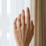 Rose gold Radiant Cut Channel Set Solitaire Engagement Ring with Prong Setting_12