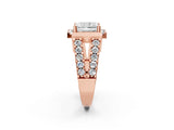 Rose gold Radiant Cut Cut Halo Split Shank Prong Set Ring_17