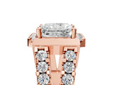 Rose gold Radiant Cut Cut Halo Split Shank Prong Set Ring_20