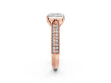Rose gold Radiant Cut Cut Pave Split Shank Engagement Ring with Four-Prong Setting_17