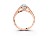 Rose gold Radiant Cut Cut Pave Split Shank Engagement Ring with Four-Prong Setting_18