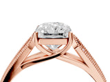 Rose gold Radiant Cut Cut Pave Split Shank Engagement Ring with Four-Prong Setting_19