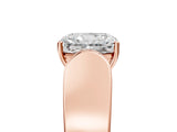 Rose gold Radiant Cut Diamond Channel Set Solitaire Ring with Four-Prong Setting_17