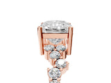 Rose gold Radiant Cut Diamond Cluster Pavé Band with Four-Prong Setting_8